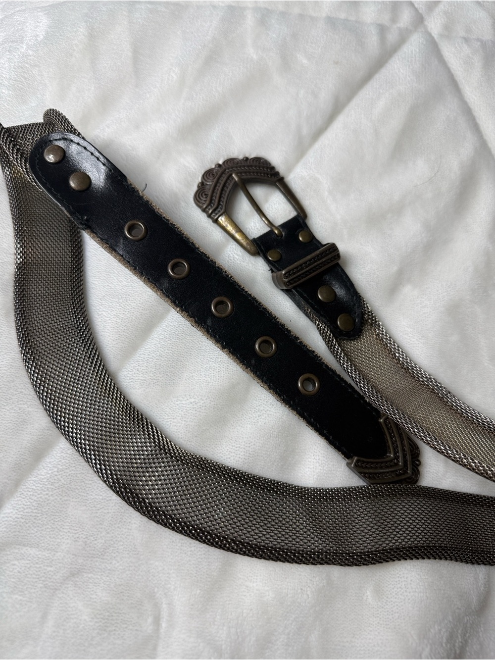 Vtg Black Metal Mesh